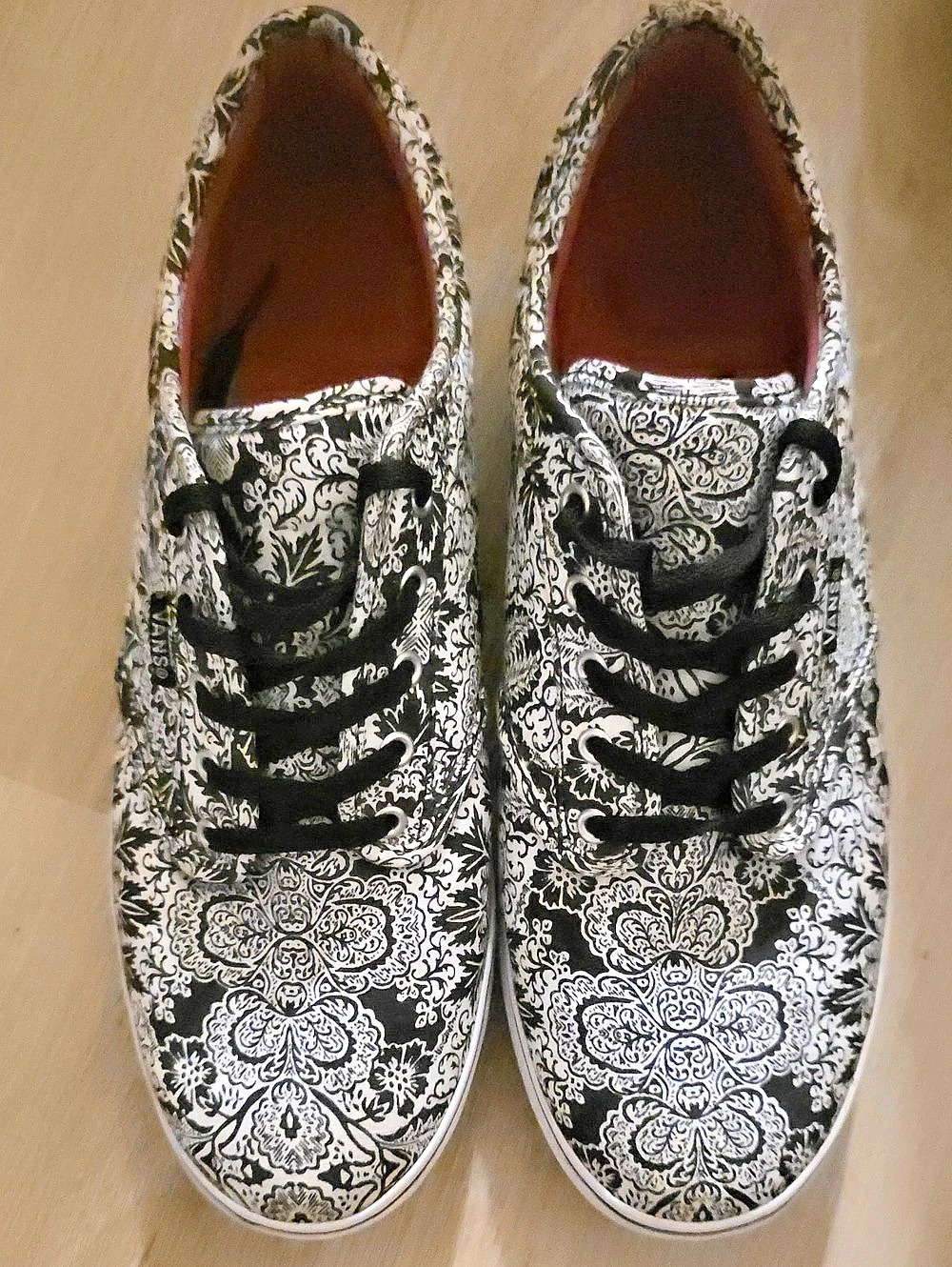 Vans Atwood Low Paisley Henna Black White Canvas Sneakers